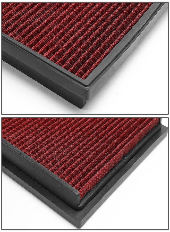 Auto Dynasty High Flow Engine Air Panel Filter Drop-in Reusable & Washable Compatible with Lexus GX460 Toyota FJ Cruiser 4Runner 1GR-FE 4.0L V6 1UR-FE 4.6L V8 2010-2024 CA10835 (Red) - Image 3